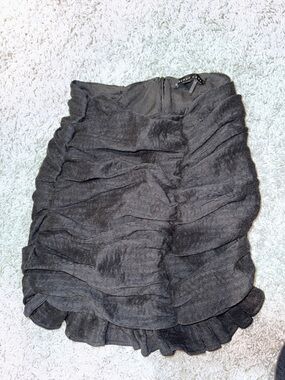 Endless Rose Black Ruffled Mini Skirt